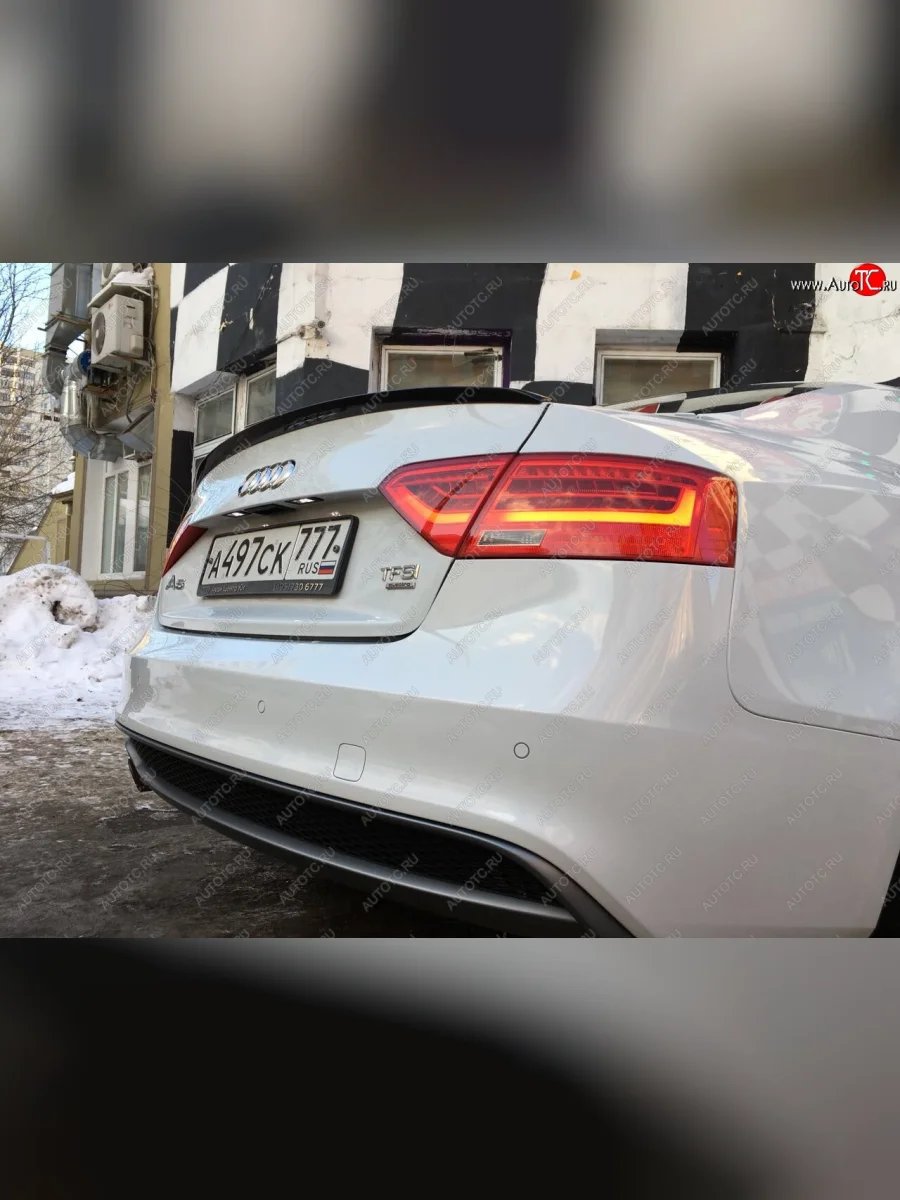 Лип спойлер АВТОКРАТ Audi A5 8T дорестайлинг, лифтбэк (2007-2011) (Неокрашенный)  в Керчи Республика Крым