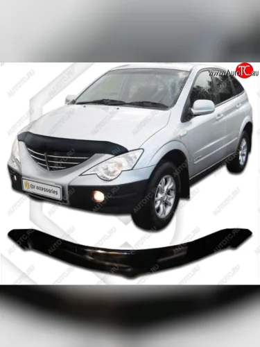 Дефлектор капота CA-Plastiс (Classic черный) SSANGYONG Actyon 1 (2006-2010)
