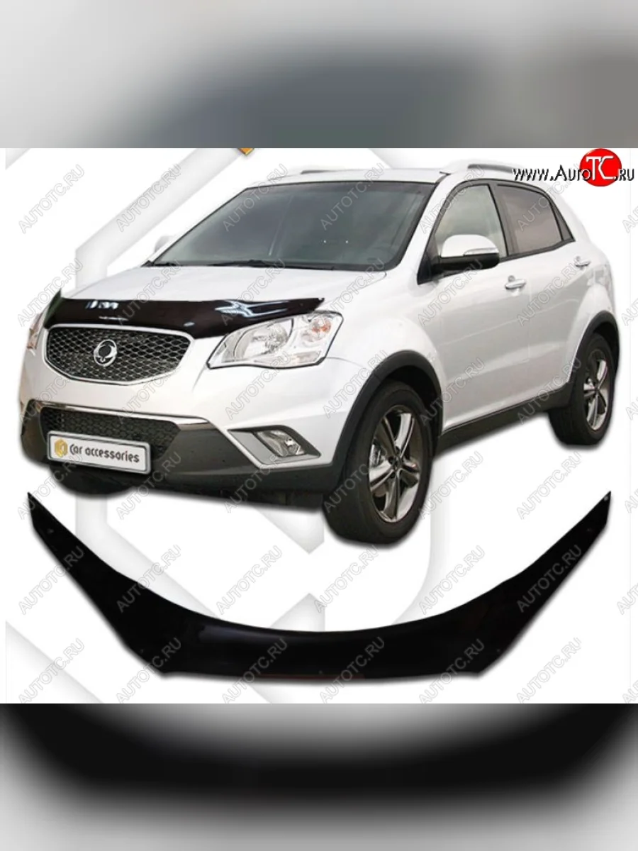 Дефлектора окон CA-Plastic SSANGYONG Korando 2 (1996-2006) (Шелкография белая, Без хром.молдинга)  в Перми Пермском крае