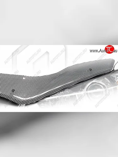 Дефлектор капота CA-Plastiс (Шелкография карбон-серебро) Subaru Forester SG дорестайлинг (2002-2005)