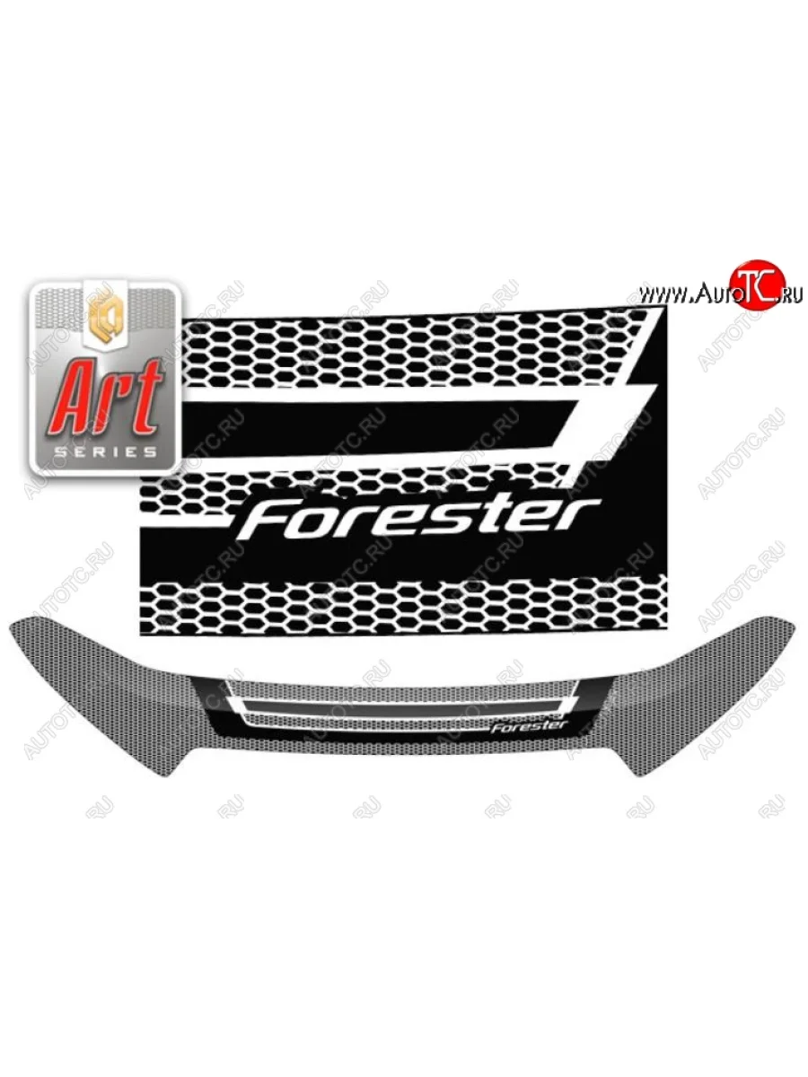 Дефлектор капота CA-Plastiс Subaru Forester SJ дорестайлинг (2012-2016) (Серия Art графит)  в Перми Пермском крае