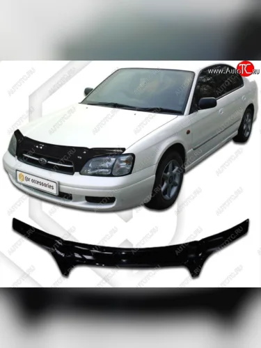 Дефлектор капота (BE5, BE9, BEE) CA-Plastiс (Classic черный) Subaru Legacy BH/BE12 универсал (1998-2003)