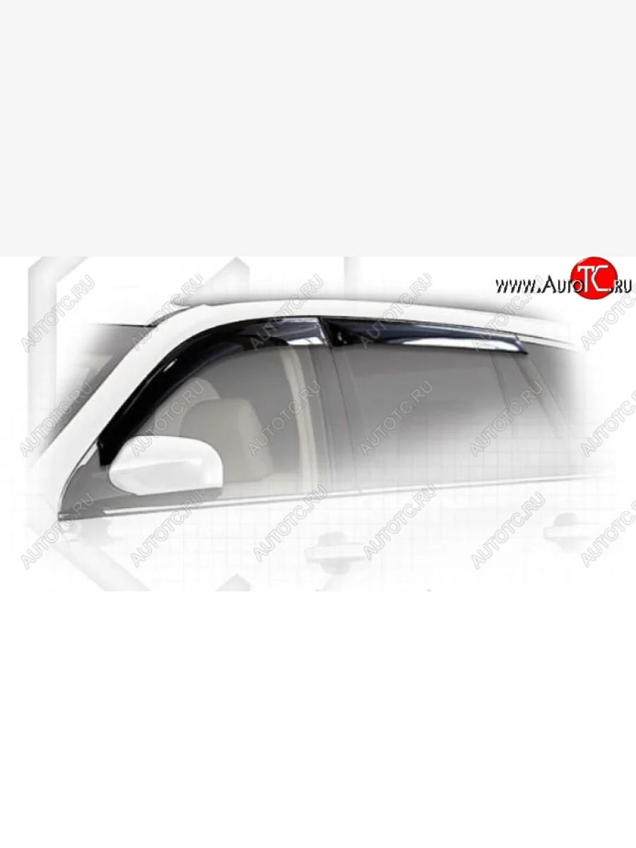 Дефлектора окон (USA) CA-Plastic Subaru Outback BR/B14 дорестайлинг универсал (2009-2013) (Classic полупрозрачный, Без хром.молдинга)  в Воронеже Воронежской области