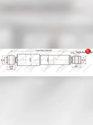 Амортизатор задний SAT (устанавливается на левую или правую сторону) Toyota LiteAce  Noah (1996-2001)