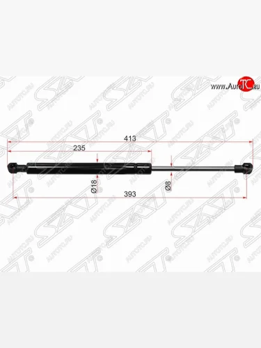 Упор капота SAT (газовый) BMW 3 серия ( E90,  E91) (2004-2012) седан дорестайлинг, седан рестайлинг, универсал рестайлинг