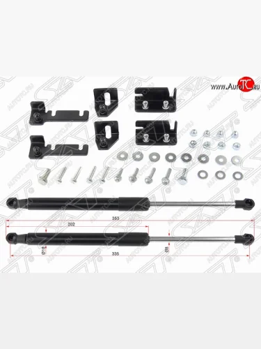 Упор капота SAT (газовый, комплект, 2 шт.) KIA Rio X-line (2017-2021)