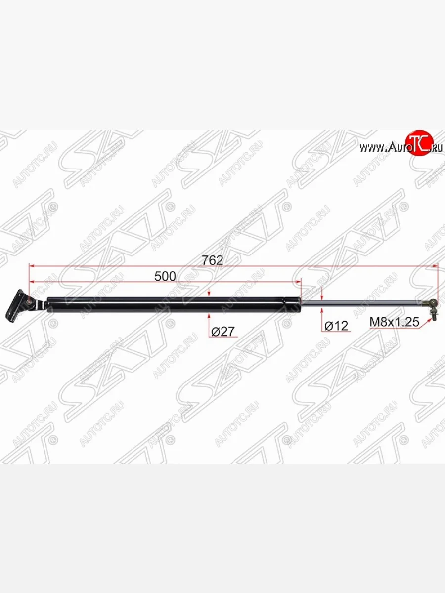 Левый упор крышки багажника SAT (газовый) Hyundai Starex/H1 A1 дорестайлинг (1997-2004)  в Керчи Республика Крым