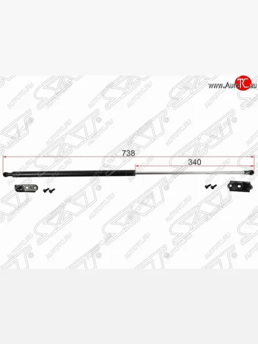 Упор крышки багажника SAT (газовый) Toyota Sprinter Carib  3 E110 (1995-2002) дорестайлинг, рестайлинг