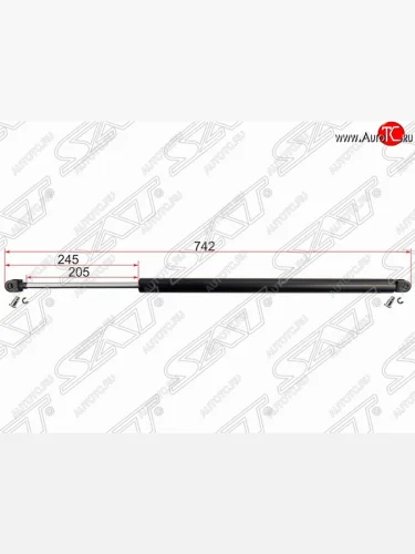 Упор крышки багажника SAT (газовый) Toyota Hiace  H100 (1989-2004) минивэн дорестайлинг (Япония), минивэн 1-ый рестайлинг (Япония), минивэн (Япония)  2-ой рестайлинг