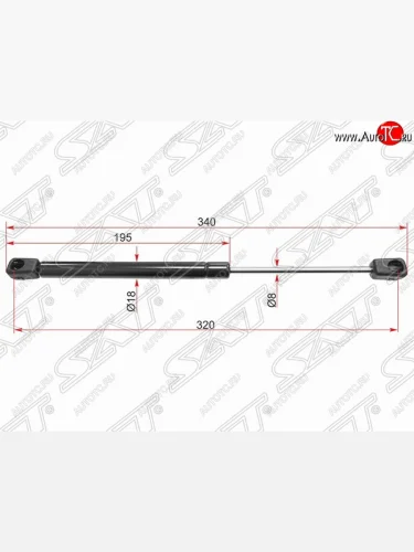 Упор крышки багажника VIGO SAT (газовый) Toyota Hilux  AN10,AN20 (2004-2011) дорестайлинг, 1-ый рестайлинг