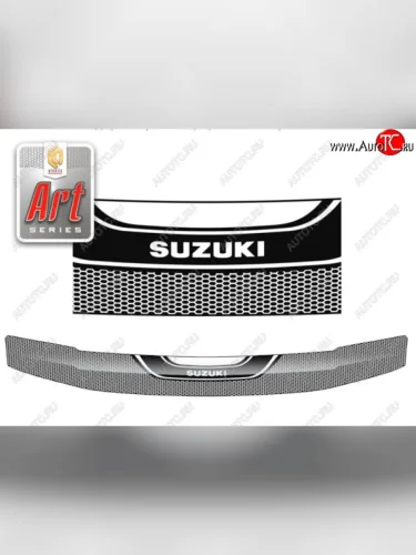 Дефлектор капота CA-Plastiс (Серия Art белая) Suzuki Escudo 3 дорестайлинг (2006-2008)