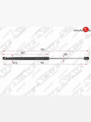 Упор крышки багажника SAT (газовый) Volkswagen Golf  3 Mk3 (1991-1998) хэтчбэк 5 дв.