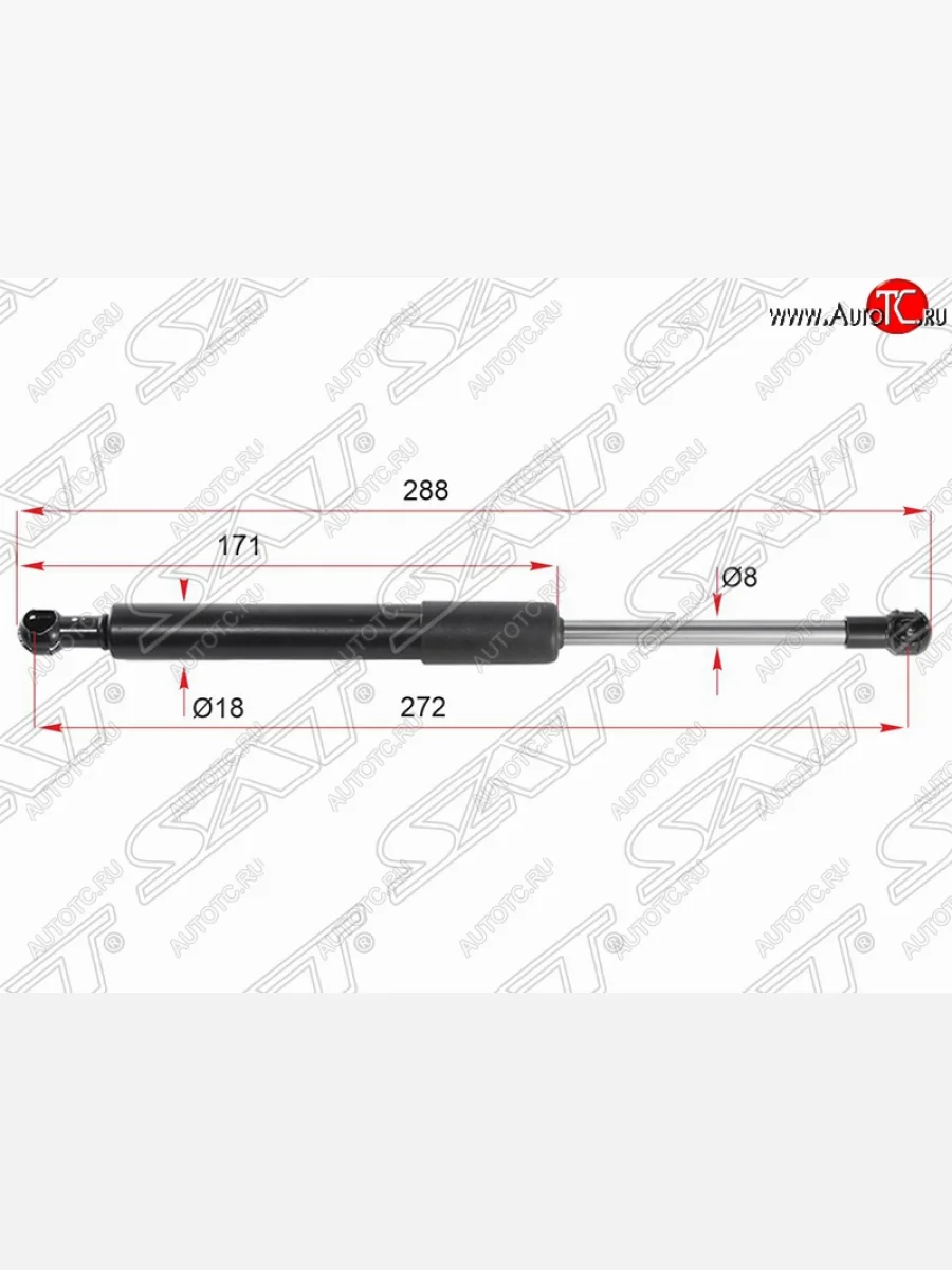 Упор крышки багажника SAT (газовый) Volvo S60 RS,RH седан дорестайлинг (2000-2004)  в Перми Пермском крае