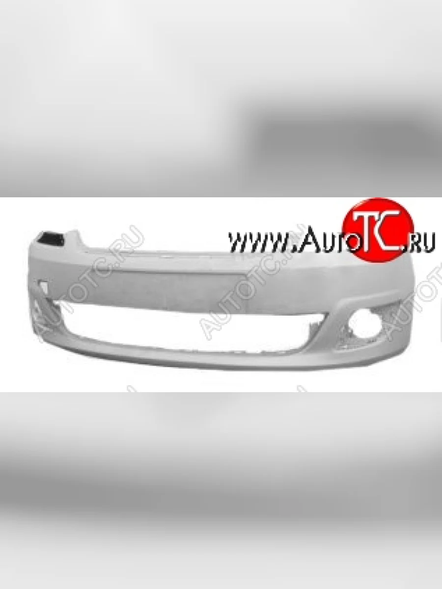 Передний бампер SAT (пр-во Тайвань) Ford Fiesta 5 хэтчбэк 5 дв. рестайлинг (2005-2008) (Неокрашенный)  с доставкой в г. Керчь