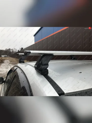 Багажник на крышу Inter (в штатные крепления) (Алюминиевые поперечины Крыло, 130 см) BMW 3 серия E90 седан дорестайлинг (2004-2008)