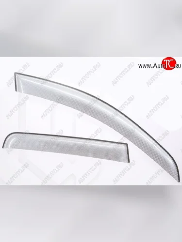 Дефлектора окон CA-Plastic (Шелкография серебро) Suzuki Splash (2015-2018)