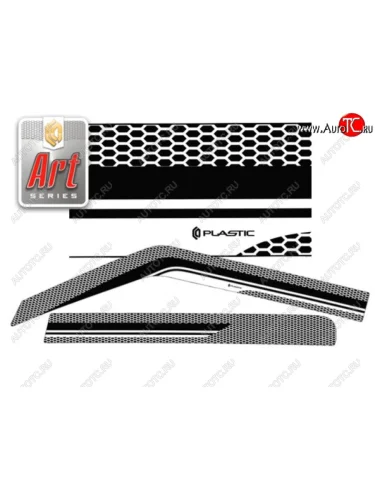 Дефлектора окон CA-Plastic (Серия Art белая) Suzuki Swift ZC72S дорестайлинг, хэтчбэк 5 дв. (2010-2013)