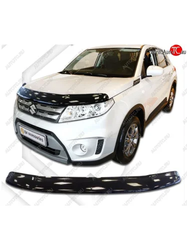 Дефлектор капота CA-Plastiс (Classic черный) Suzuki Vitara LY дорестайлинг (2015-2019)
