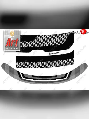 Дефлектор капота CA-Plastiс (Серия Art белая) Suzuki Vitara LY дорестайлинг (2015-2019)