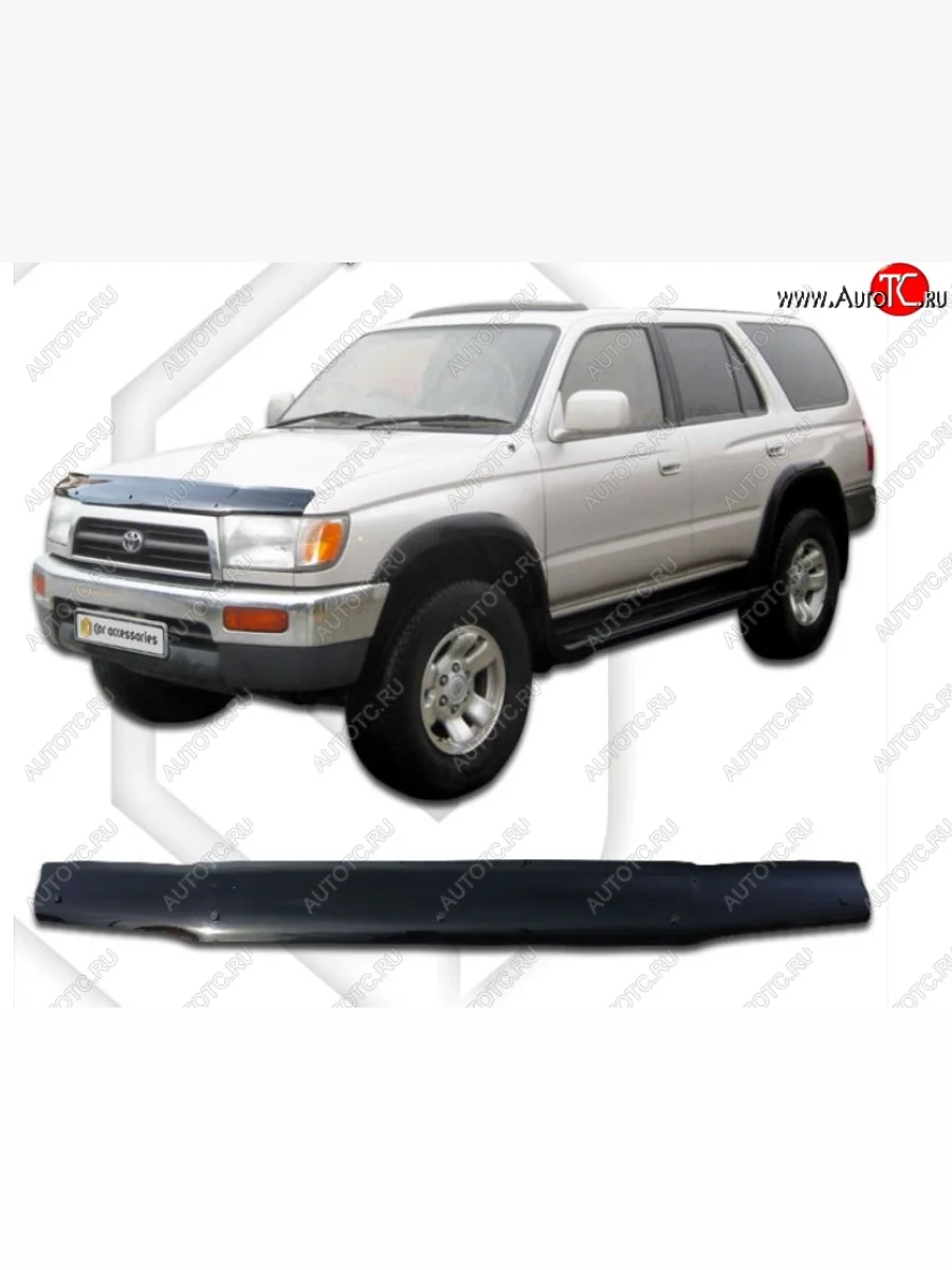 Дефлектор капота (RZN180, RZN185, VZN180, VZN185, VZN180, VZN185) CA-Plastiс Toyota 4Runner N180 5 дв. дорестайлинг (1995-2000) (Classic черный, Без надписи)  в Перми Пермском крае