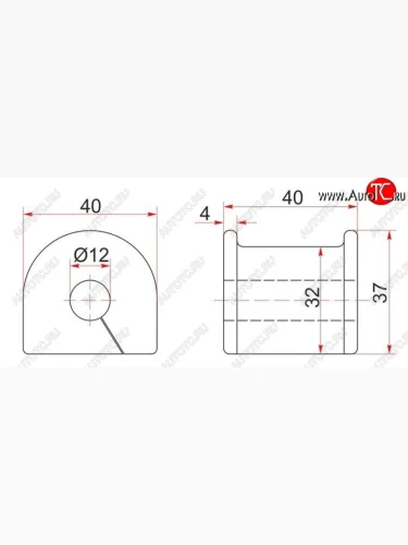 Резиновая втулка заднего стабилизатора (D=12) SAT Toyota Vitz XP10 хэтчбэк 3 дв. дорестайлинг (1999-2001)