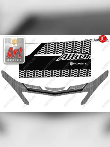 Дефлектор капота CA-Plastiс (Серия Art серебро) Toyota Allion T240 седан рестайлинг (2004-2007)
