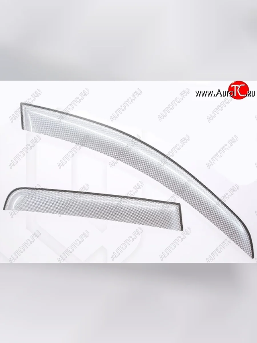 Дефлектора окон CA-Plastic Toyota Auris E150 хэтчбэк 5 дв. дорестайлинг (2006-2010) (Шелкография серебро, Без хром.молдинга)  в Керчи Республика Крым