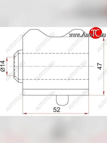 Правая резиновая втулка переднего стабилизатора (D=23) SAT Toyota Corolla E150 седан рестайлинг (2009-2013)