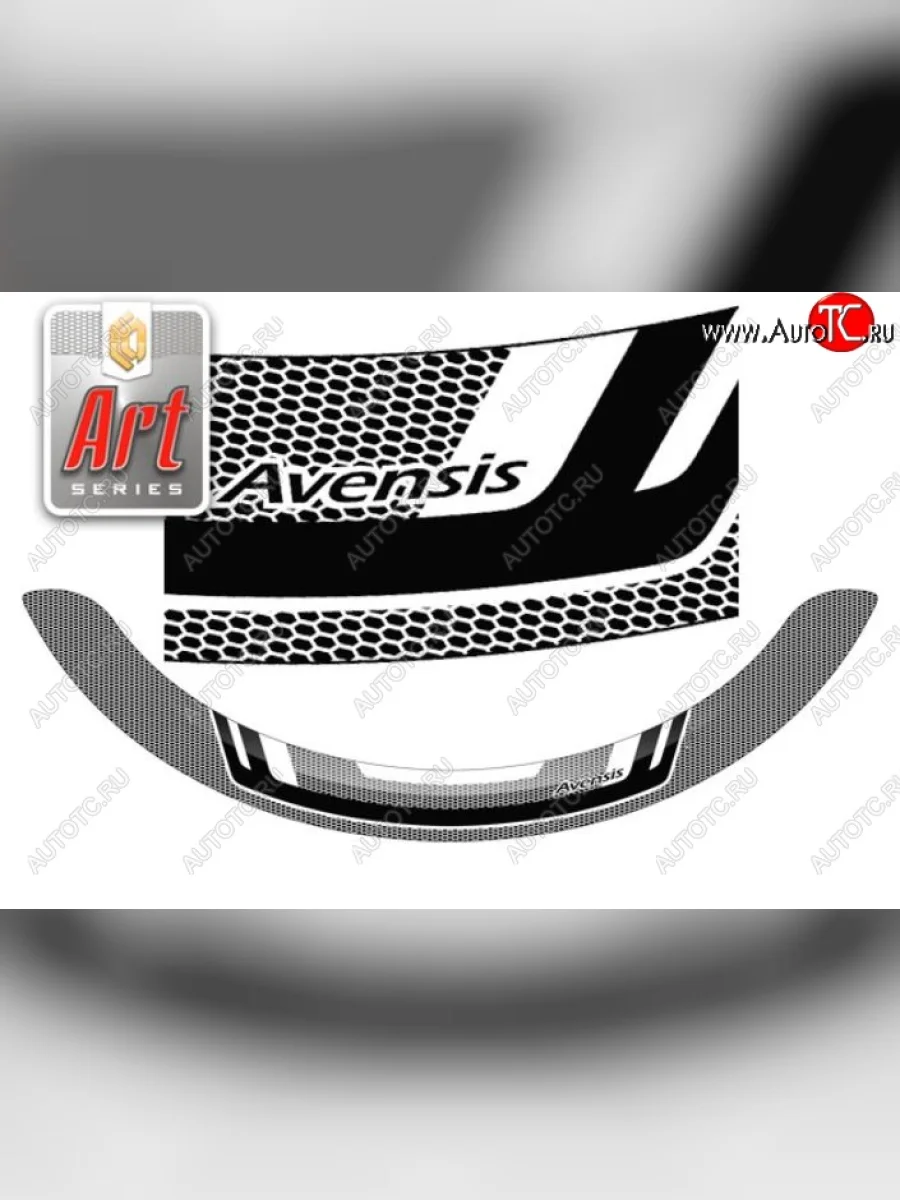 Дефлектор капота CA-Plastiс Toyota Avensis T270 седан дорестайлинг (2008-2011) (Серия Art черная)  в Керчи Республика Крым