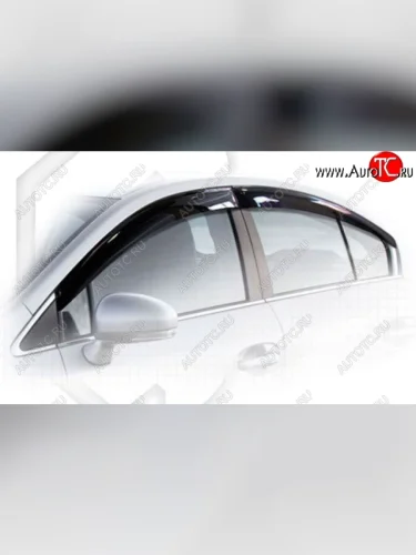 Дефлектора окон CA-Plastic (Classic полупрозрачный) Toyota Avensis ( T270 седан,  T270 универсал) (2008-2015) дорестайлинг, 1-ый рестайлинг