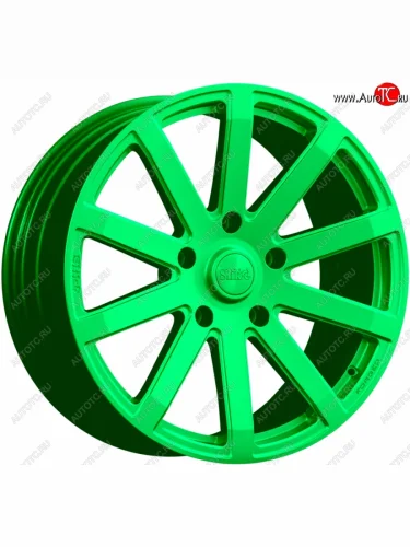 Кованый диск Slik PREMIUM L-611 9.0x20 (RAL 6038 ярко-зеленый (6038)) 