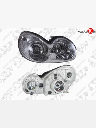 Правая фара передняя SAT (под электрокорректор) Hyundai Sonata EF рестайлинг ТагАЗ (2001-2013)