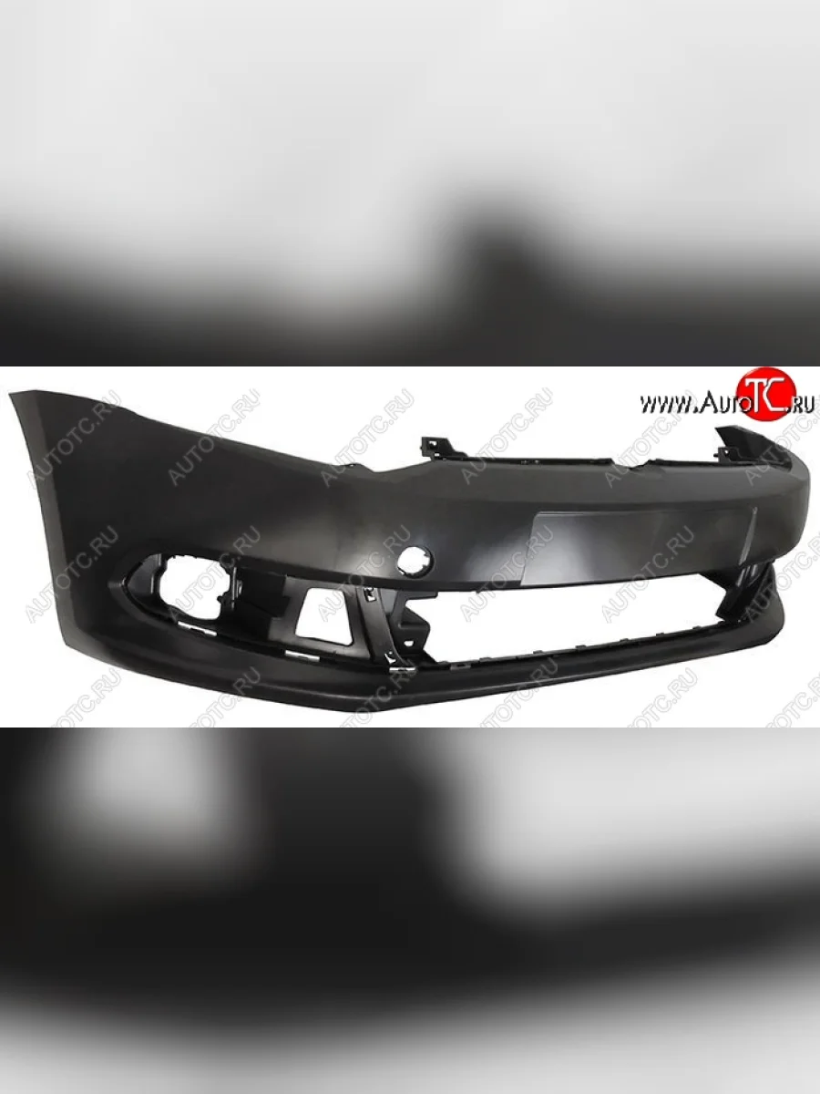 Передний бампер SAT Volkswagen Polo Mk5 6R,6C,61 седан дорестайлинг (2009-2015) (Неокрашенный)  в Перми Пермском крае