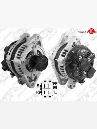 Генератор (150A/ 12V) (2GRFE) SAT Toyota Highlander XU50 дорестайлинг (2013-2017)