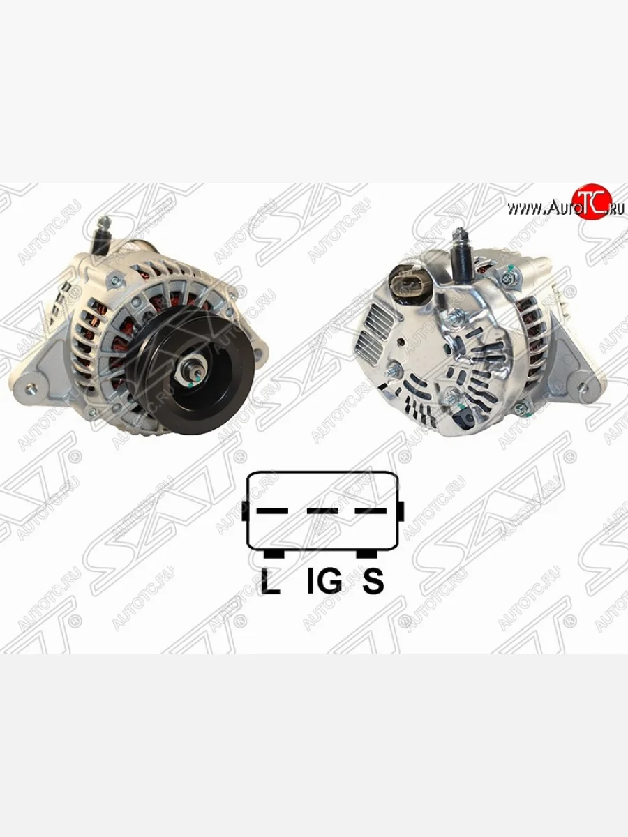 Генератор (80A/ 12V) (1KZ) SAT Toyota Hilux Surf N180 5 дв. дорестайлинг (1995-1998)  в Самаре Самарской области