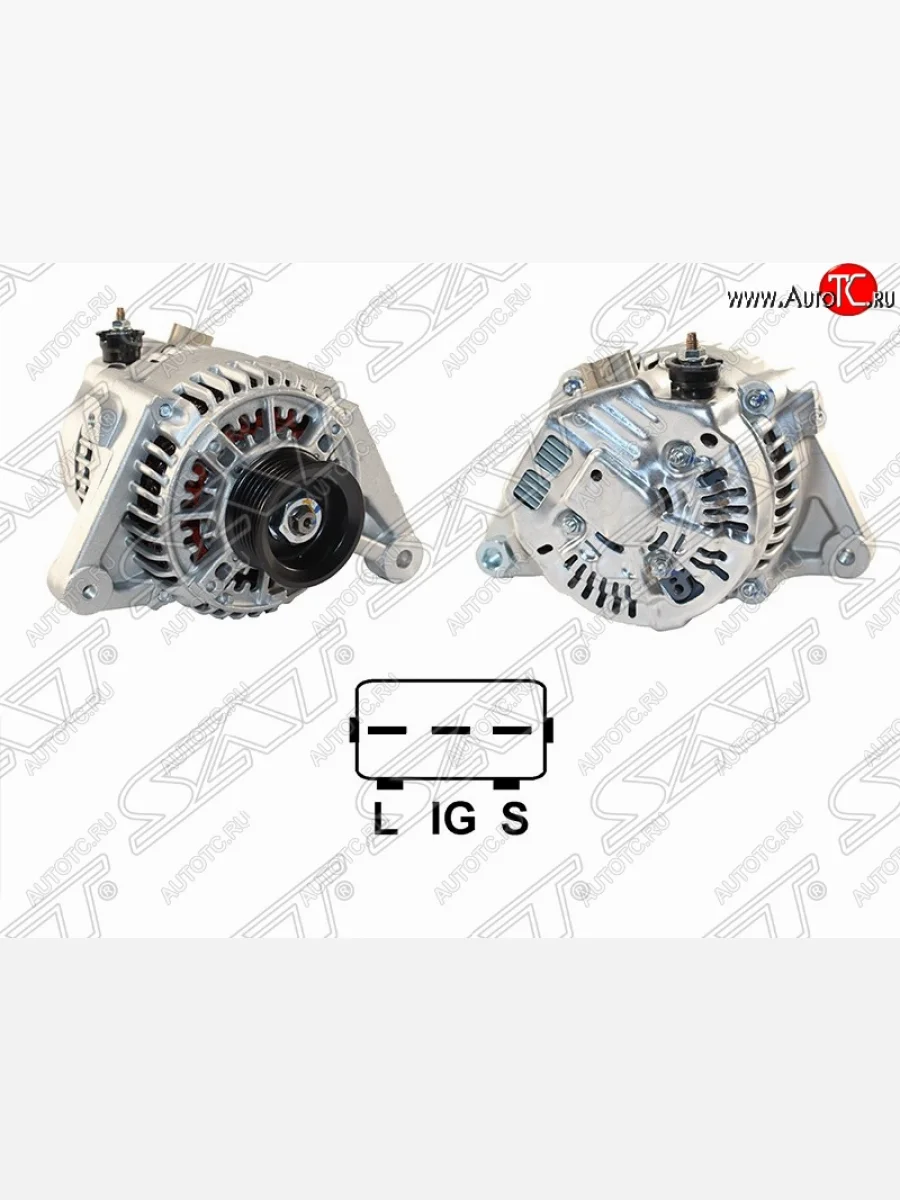 Генератор (90A/ 12V) (1ZZ) SAT Toyota Corolla E120 универсал дорестайлинг (2000-2004)  в Керчи Республика Крым