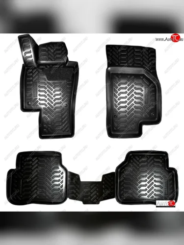 Коврики салона Aileron (3D с подпятником) Volkswagen Passat B6 седан (2005-2011)