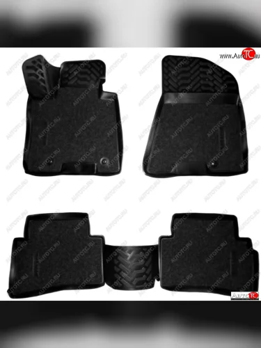 Коврики салона Aileron (3D) SOFT KIA Sportage  4 QL (2016-2018) дорестайлинг