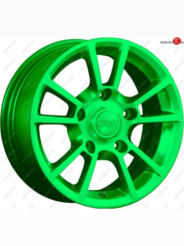 Кованый диск Slik Classic L-87 6.5x15 (RAL 6038 ярко-зеленый (6038)) 