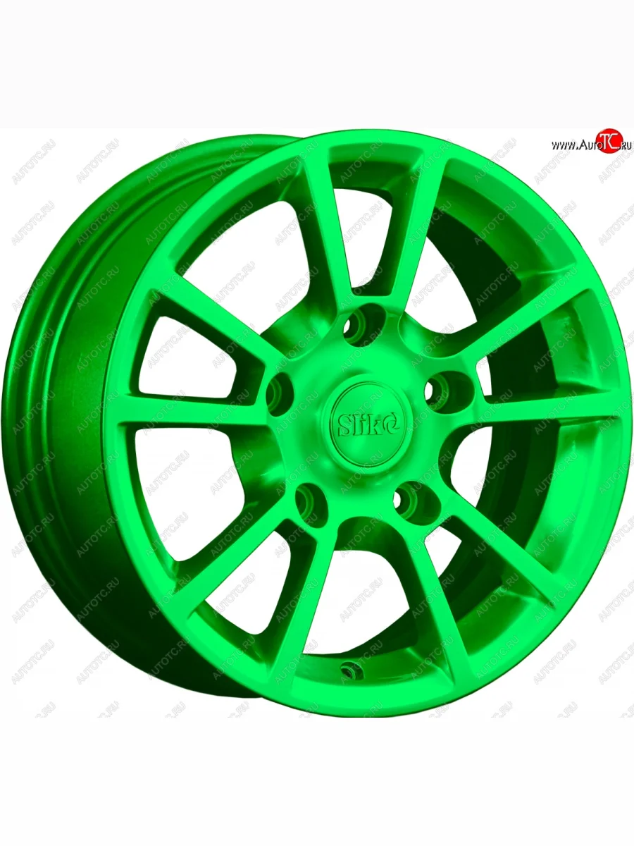 Кованый диск Slik Classic L-87 6.5x15 Hyundai Solaris RBr седан рестайлинг (2014-2017) 4x100.0xDIA54.1xET48.0 (RAL 6038 ярко-зеленый (6038))