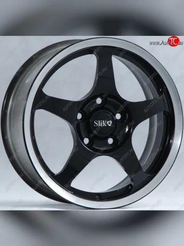 Кованый диск Slik classik R16x6.5 Черный глянцевый с полированым ободом (BKL) 6.5x16 (Цвет: BKL) 