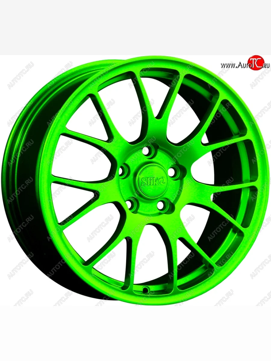 Кованый диск Slik Classic L-736 7.5x17 Mitsubishi Lancer Evolution 8 CT9A седан (2003-2005) 5x114.3xDIA67.1xET35.0 (RAL 6038 ярко-зеленый (6038))