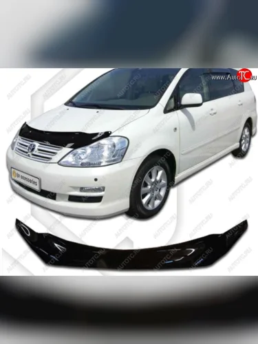 Дефлектор капота CA-Plastiс (Classic черный) Toyota Avensis Verso MPV (2001-2010)