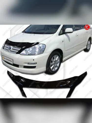 Дефлектор капота CA-Plastiс exclusive (Classic черный) Toyota Avensis Verso MPV (2001-2010)
