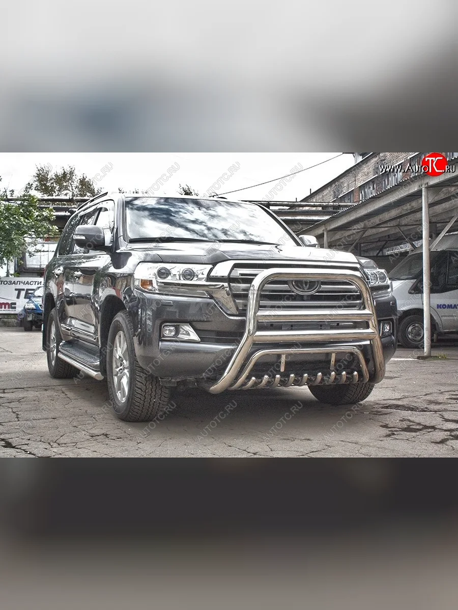 Защита переднего бампера WINBO (Ø76 мм, нержавейка) Lexus LX570 J200 1-ый рестайлинг (2012-2015)  в Самаре Самарской области