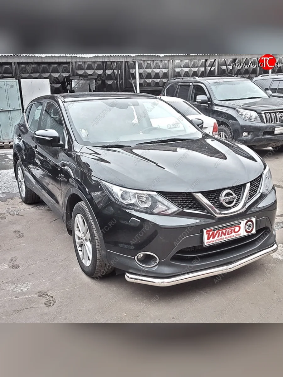 Защита переднего бампера WINBO (Ø63 мм, нержавейка) Nissan Qashqai 2 J11 дорестайлинг (2013-2019)  в Самаре Самарской области