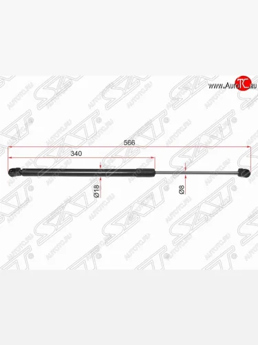 Упор крышки багажника (газовый) SAT Opel Zafira  A (1999-2006)