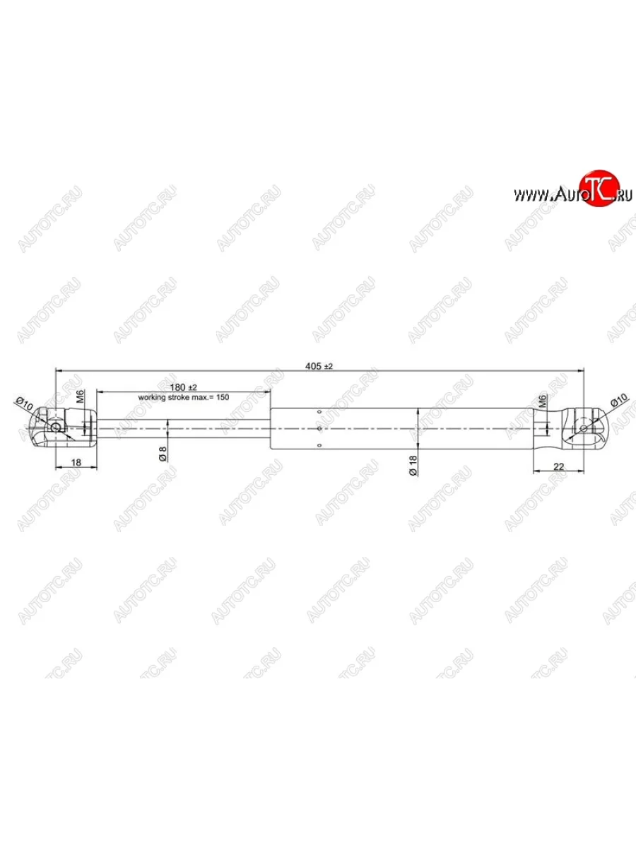 Упор крышки багажника (газовый) SAT Daewoo Matiz M150 рестайлинг (2000-2016)  в Перми Пермском крае