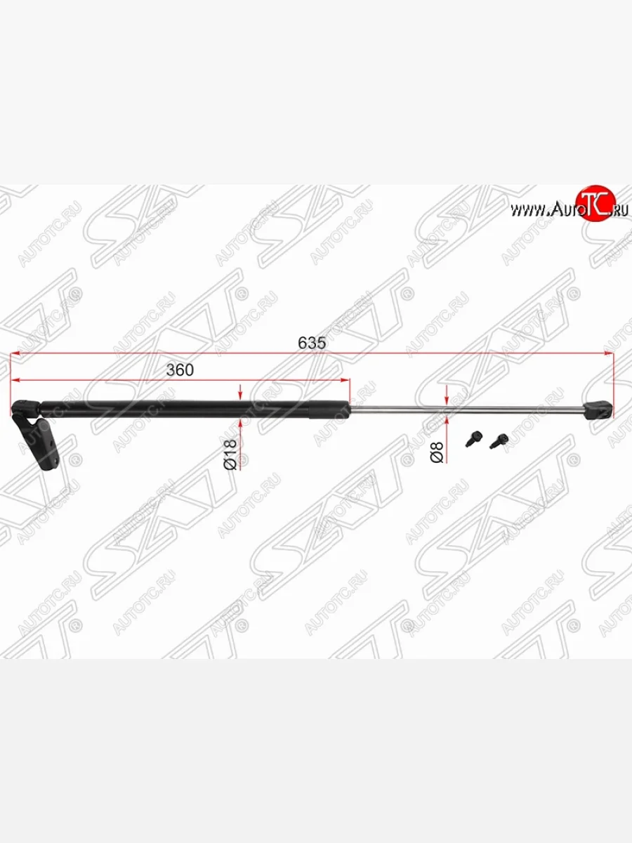 Правый упор крышки багажника (газовый) SAT Nissan Note 2 E12 дорестайлинг (2012-2016)  в Перми Пермском крае