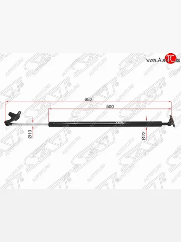 Правый упор крышки багажника (газовый) SAT Toyota Alphard H10 дорестайлинг (2002-2005)